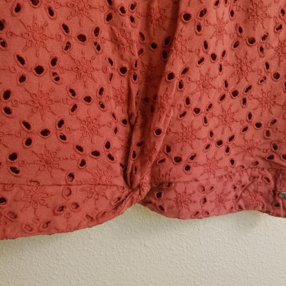 Rustic Orange Blouse with Decorative Design - Picture 3 of 5